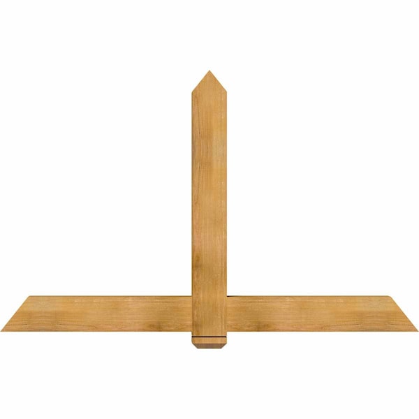 Ekena Millwork Eugene Rough Sawn Timber Gable Bracket, Western Red Cedar, 72"W x 45"H x 4"D x 6"F, 15/12 Pitch GBW072X45X0406EUG00RWR - main